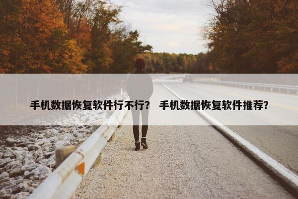 手机数据恢复软件行不行？ 手机数据恢复软件推荐？