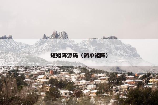 短矩阵源码(简单矩阵) 短矩阵源码(简单矩阵)