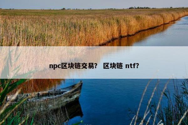 npc区块链交易？ 区块链 ntf？