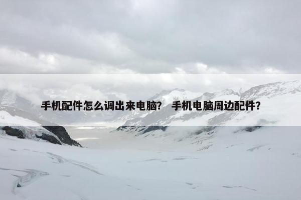 手机配件怎么调出来电脑？ 手机电脑周边配件？