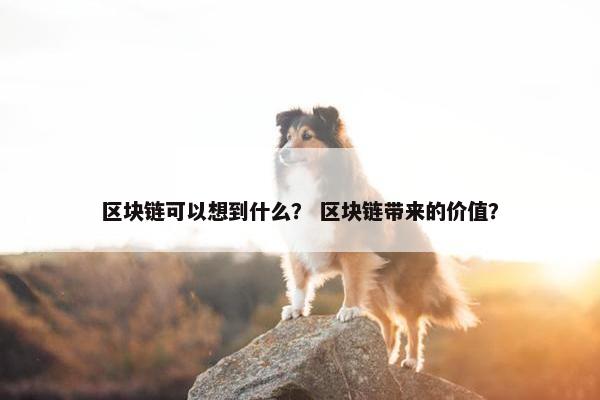 区块链可以想到什么？ 区块链带来的价值？