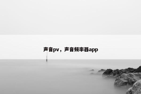 声音pv，声音频率器app