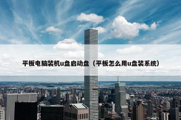 平板电脑装机u盘启动盘（平板怎么用u盘装系统）
