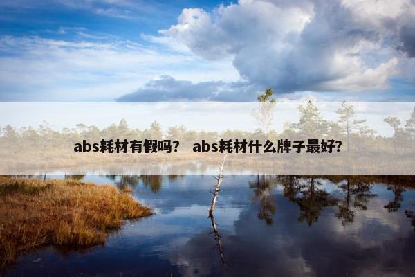 abs耗材有假吗？ abs耗材什么牌子最好？