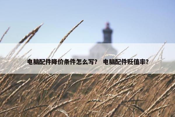 电脑配件降价条件怎么写？ 电脑配件贬值率？