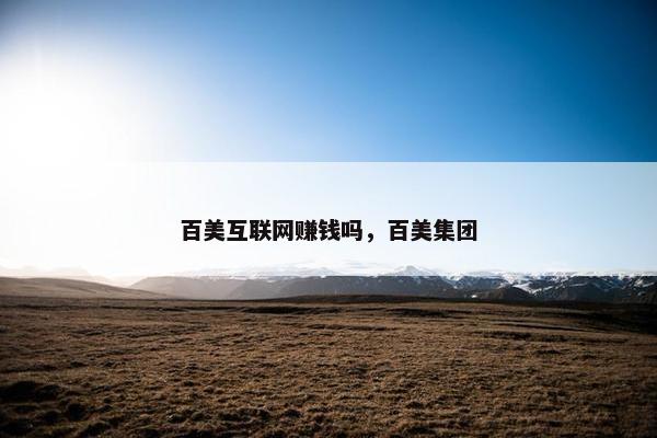 百美互联网赚钱吗，百美集团