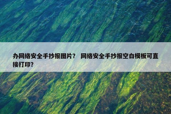 办网络安全手抄报图片？ 网络安全手抄报空白模板可直接打印？