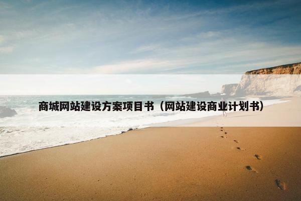 商城网站建设方案项目书（网站建设商业计划书）