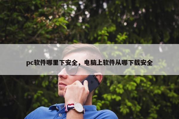 pc软件哪里下安全，电脑上软件从哪下载安全