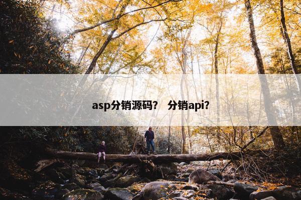 asp分销源码？ 分销api？